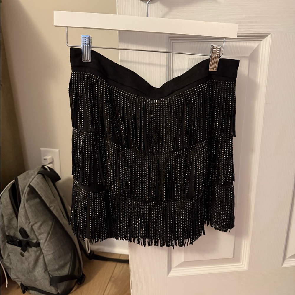 Black Fringe Skirt